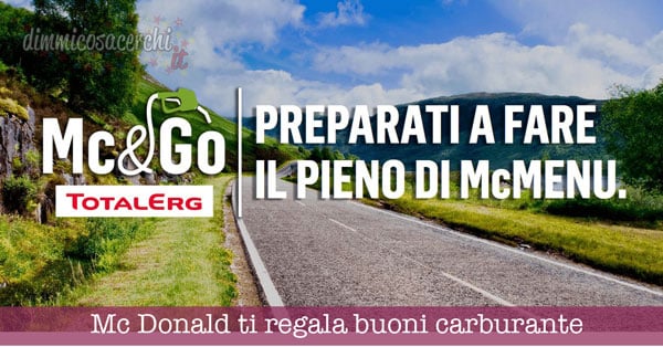 Mc Donald ti regala buoni carburante