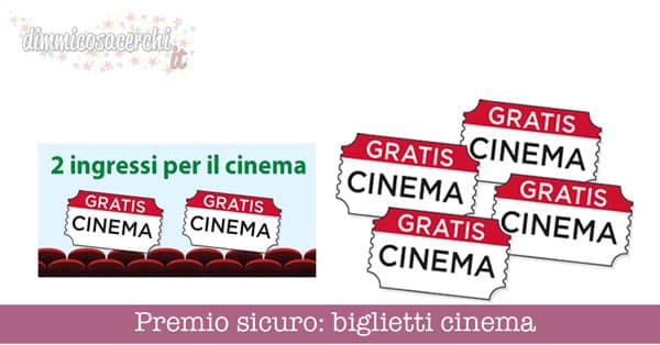 Premio sicuro: biglietti cinema