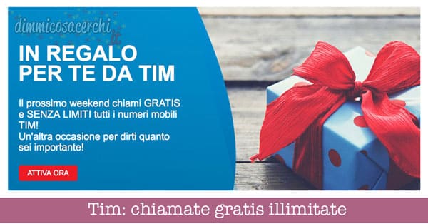 Tim, chiamate gratis e senza limiti