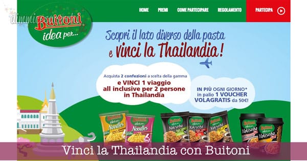 Vinci la Thailandia con Buitoni