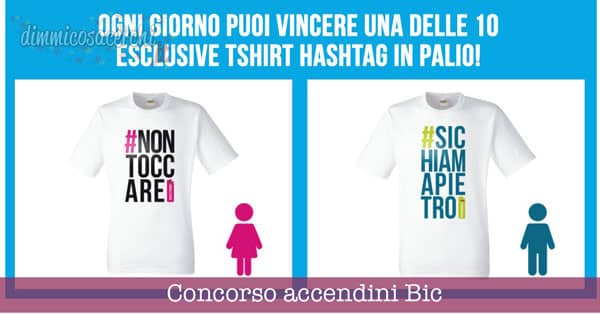 Concorso accendini Bic, vinci T-shirt