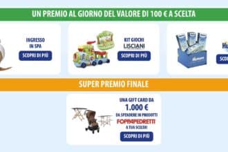Concorso Vinci con Humana 2026, instant win con kit Baby Care, giochi Lisciani e buono SPA