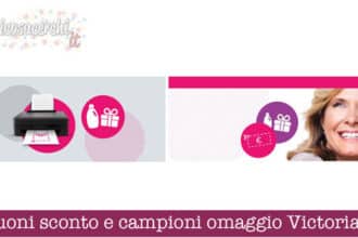 Buoni sconto e campioni omaggio Victoria50