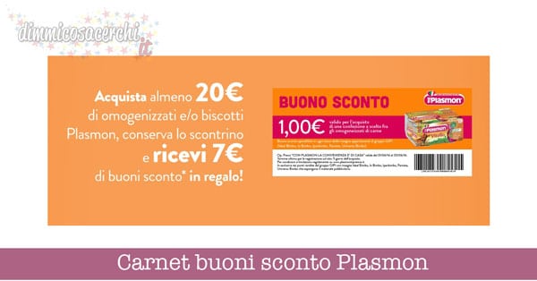 Carnet buoni sconto Plasmon