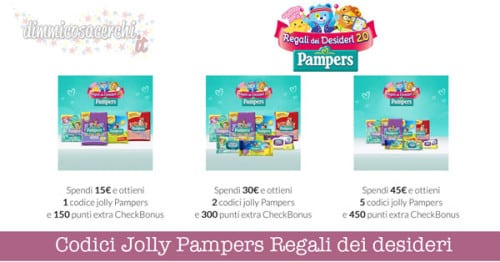 Codici Jolly Pampers Regali dei desideri