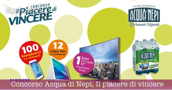 Concorso Acqua di Nepi, Il piacere di vincere