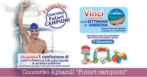Concorso Aptamil "Futuri campioni", vinci Clementoni e Sardegna