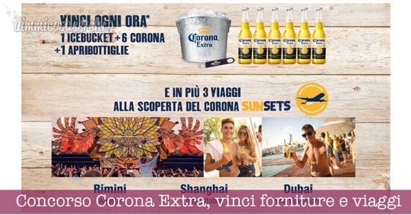 Concorso Corona Extra, vinci forniture e viaggi