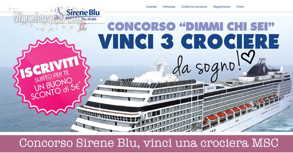 Concorso Sirene Blu, vinci una crociera MSC