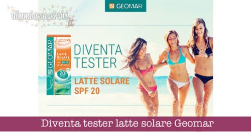 Diventa tester latte solare Geomar