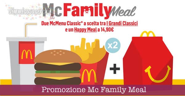 Promozione Mc Family Meal