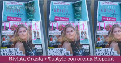 Rivista Grazia + Tustyle con crema Biopoint