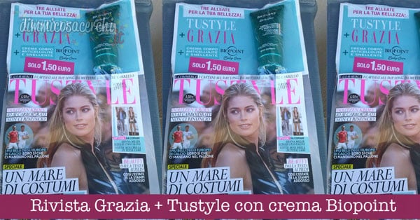 Rivista Grazia + Tustyle con crema Biopoint