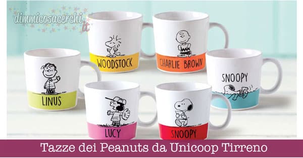 Tazze dei Peanuts da Unicoop Tirreno
