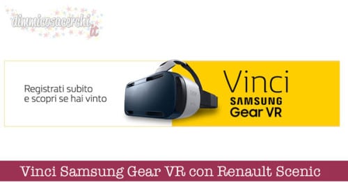 Vinci Samsung Gear VR con Renault Scenic