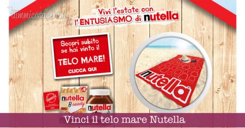 Vinci il telo mare Nutella