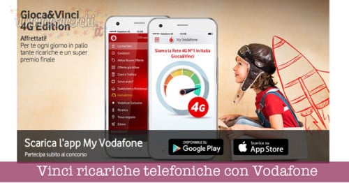 Vinci ricariche telefoniche con Vodafone Gioca&Vinci 4G Edition