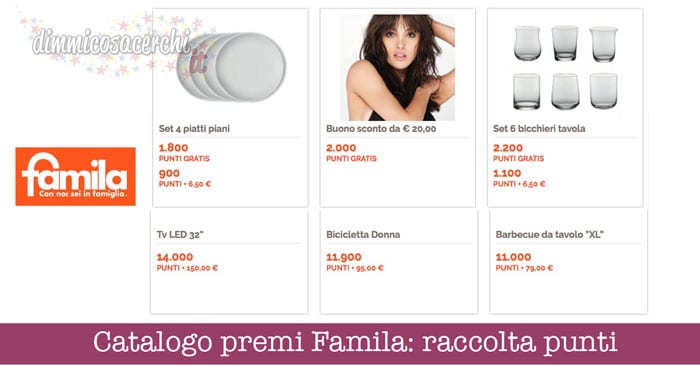 Catalogo premi Famila