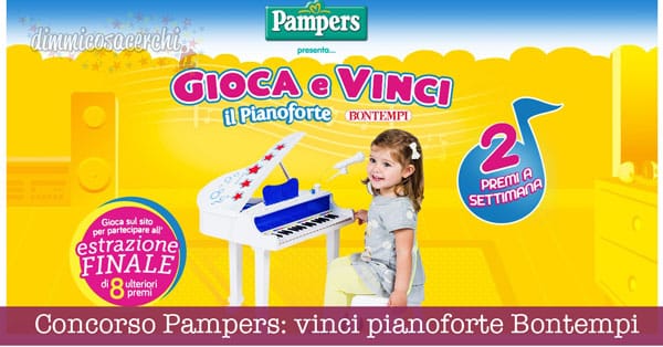 Concorso Pampers: vinci pianoforte Bontempi