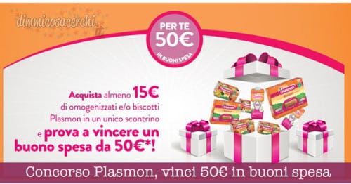 Concorso Plasmon, vinci 50€ in buoni spesa
