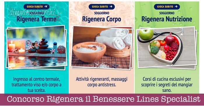 Concorso Rigenera il Benessere Lines Specialist