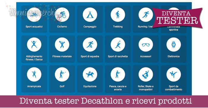 Diventa tester Decathlon e ricevi prodotti