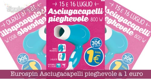 Eurospin Asciugacapelli pieghevole a 1 euro