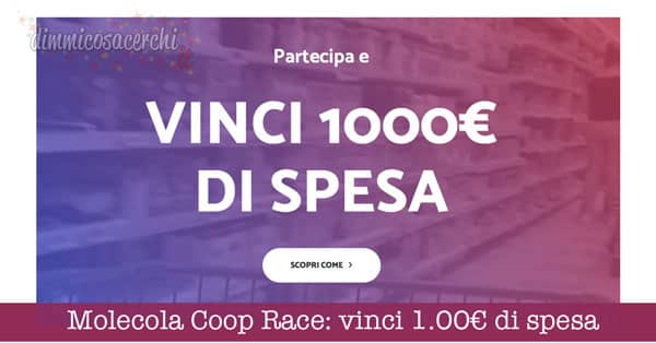 Molecola Coop Race: vinci 1.000€ di spesa