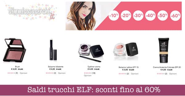 Saldi trucchi ELF