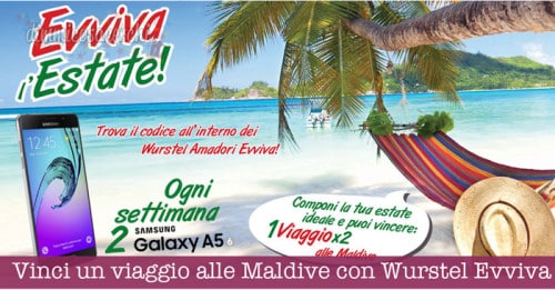 Vinci un viaggio alle Maldive con Wurstel Evviva