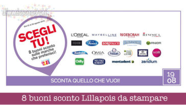 8 buoni sconto Lillapois da stampare