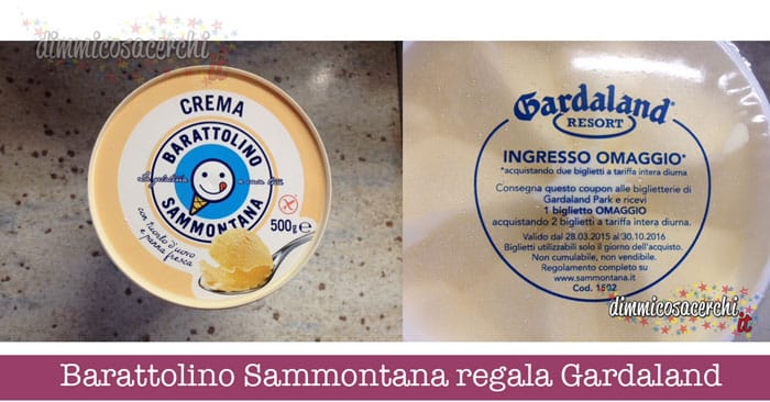 Barattolino Sammontana regala Gardaland