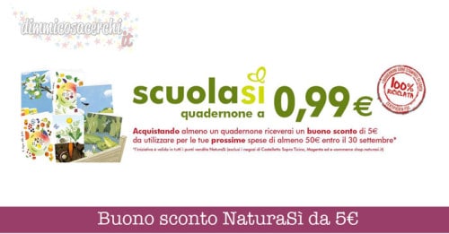 Buono sconto NaturaSì Buono sconto NaturaSì
