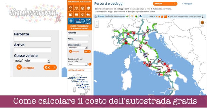 Come calcolare il costo dell'autostrada