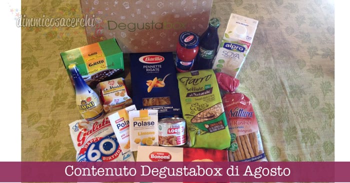 Contenuto Degustabox di Agosto