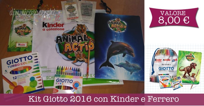 Kit Giotto 2016 con Kinder e Ferrero
