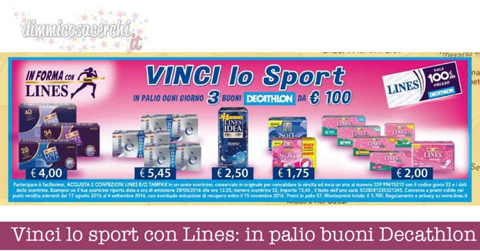 Vinci lo sport con Lines