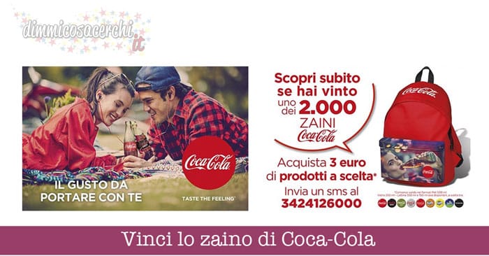 Vinci lo zaino di Coca-Cola