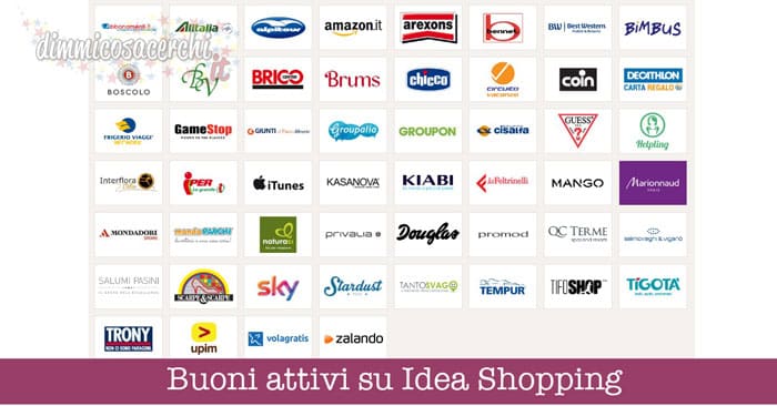 Buoni attivi su Idea Shopping