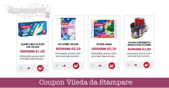 Buoni sconto Vileda da stampare