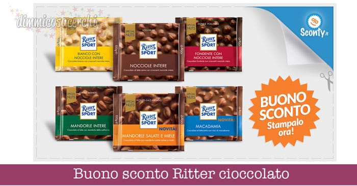 Buono sconto Ritter Cioccolato da stampare gratis