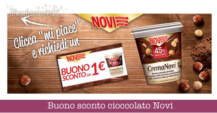 Buono sconto cioccolato Novi