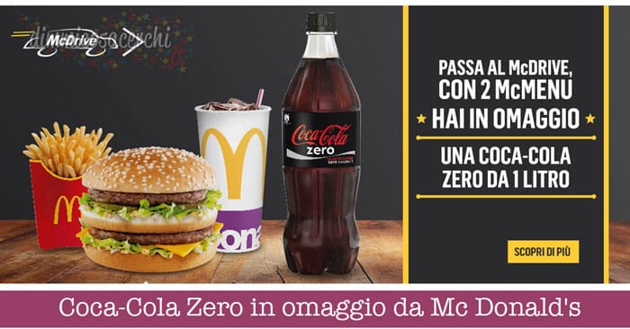 Coca-Cola Zero in omaggio