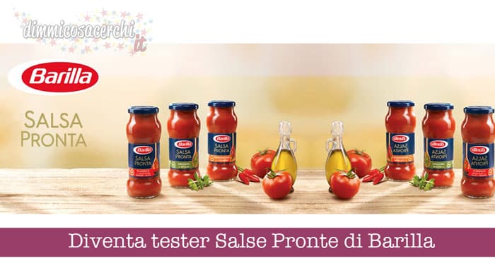 Diventa tester Salse Pronte di Barilla