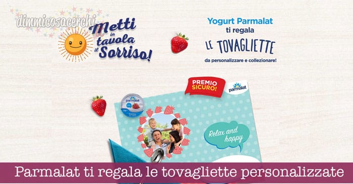 Parmalat ti regala le tovagliette personalizzate