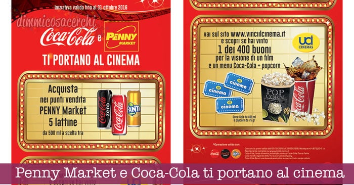 Penny Market e Coca-Cola ti portano al cinema