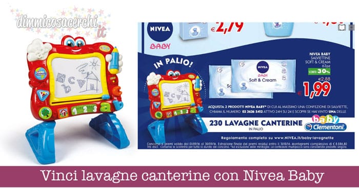 Vinci lavagne canterine con Nivea Baby
