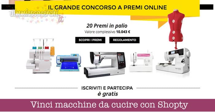 Vinci macchine da cucire con Shopty