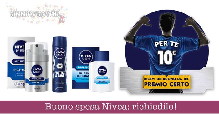 Nivea Men: ricevi un buono acquisto 10 euro in regalo!