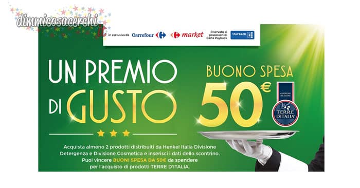 Vinci buoni spesa da 50€ con Henkel e Carrefour